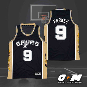 Tony Parker #9 Spurs Milestone Jersey