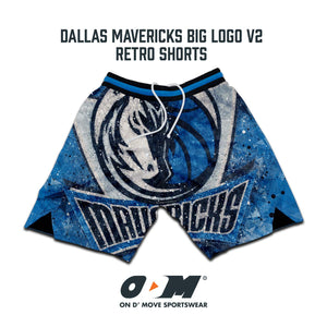 Dallas Mavericks Big Logo v2 Retro Shorts