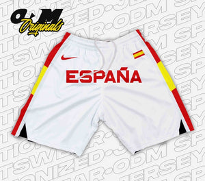 Team SPAIN OLYMPIC White Retro Shorts