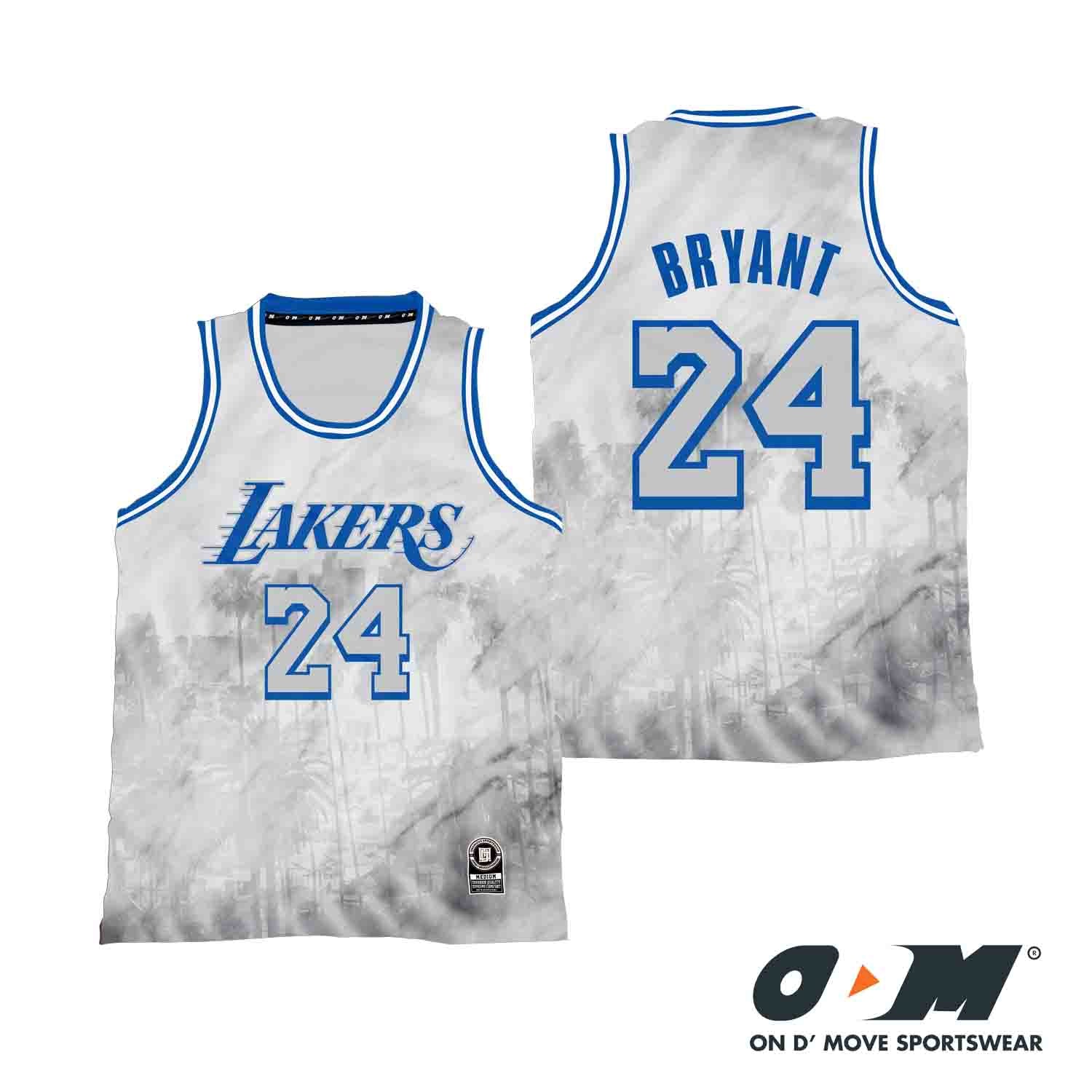 Los Angeles Lakers #24 Kobe Bryant White City Edition 2020-21 New Blue  Silver Logo Stitched